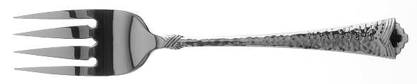 Tesoro-Black (Stainless) Medium Solid Cold Meat Serving Fork