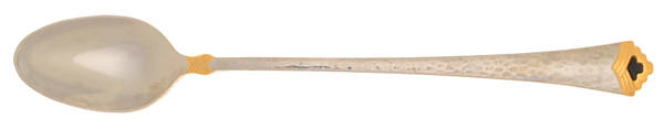 Tesoro-Black (Stainless, Gold Accent) Iced Tea Spoon