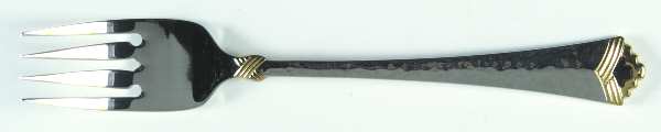Tesoro-Black (Stainless, Gold Accent) Individual Salad Fork