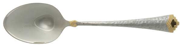 Tesoro-Black (Stainless, Gold Accent) Place/Oval Soup Spoon