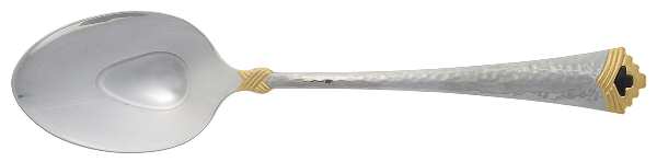 Tesoro-Black (Stainless, Gold Accent) Tablespoon (Serving Spoon)