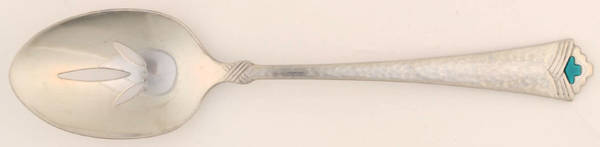 Tesoro-Turquoise (Stainless) Pierced Tablespoon (Serving Spoon)