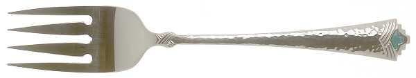 Tesoro-Turquoise (Stainless) Medium Solid Cold Meat Serving Fork