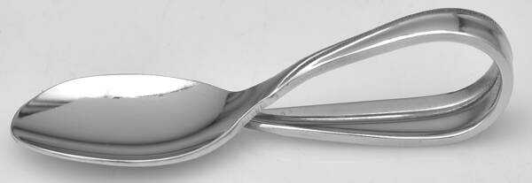 Textura (Stainless) Baby Spoon with Curved Handle HC