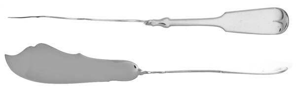 Tipped (Silverplate, 1900) Flat Twisted Handle Master Butter Knife