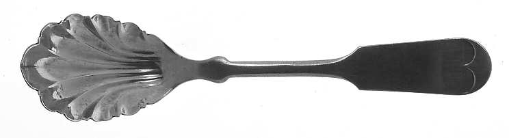 Tipped (Silverplate, 1900) Sugar Shell Spoon