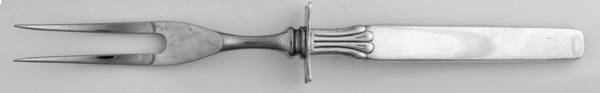 Twilight (Silverplate, 1956) Small Steak Carving Fork with Stainless Prongs