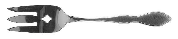 Twilight (Stainless) Medium Solid Cold Meat Serving Fork by Oneida Silver