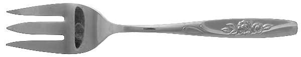 Twin Rose (Stainless) Medium Solid Cold Meat Serving Fork
