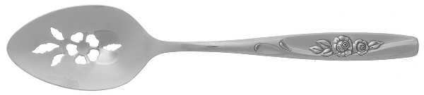 Twin Rose (Stainless) Pierced Tablespoon (Serving Spoon)