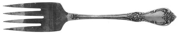 Vanessa-Francesca (Silverplate, 1965) Medium Solid Cold Meat Serving Fork