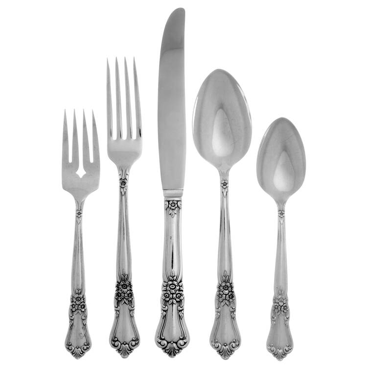 Valley Rose (Silverplate, 1956) 5 Piece Place Setting