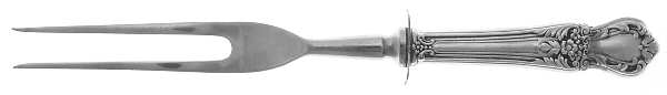 Valley Rose (Silverplate, 1956) Large Stainless-Prong Roast Carving Fork