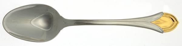 Venetian Gold (Stainless, Gold Accent) Tablespoon (Serving Spoon)
