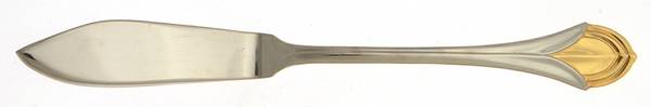Venetian Gold (Stainless, Gold Accent) Flat Handle Master Butter Knife