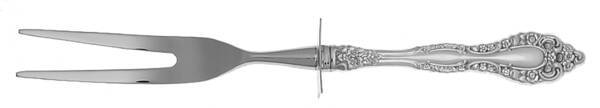 Victorian Classic (Silverplate, 1973) Carving Fork Small with Stainless Prongs HC