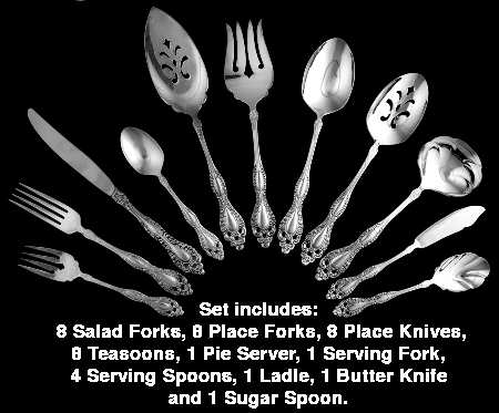 Victorian Classic (Silverplate, 1973) 49 Piece Set