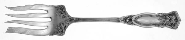 Violet (Silverplate, 1905-1912, 1881-Wm A Rogers) Medium Solid Cold Meat Serving Fork
