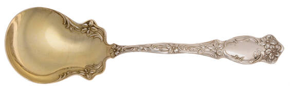 Violet (Slvp, 1905, SL & GH Rogers, No Monograms) Solid Salad Serving Spoon