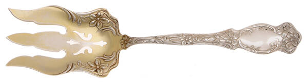 Violet (Slvp, 1905, SL & GH Rogers, No Monograms) Solid Salad Serving Fork