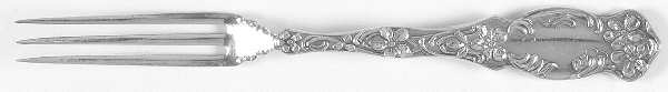Violet (Slvp, 1905, SL & GH Rogers, No Monograms) Strawberry Fork
