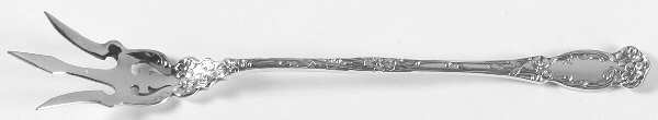 Violet (Slvp, 1905, SL & GH Rogers, No Monograms) Large Lettuce Serving Fork