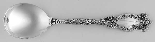 Violet (Slvp, 1905, SL & GH Rogers, No Monograms) Round Bowl Soup Spoon (Gumbo)