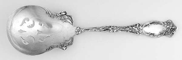 Violet (Slvp, 1905, SL & GH Rogers, No Monograms) Ice Serving Spoon Large