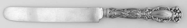 Violet (Slvp, 1905, SL & GH Rogers, No Monograms) Blunt Hollow Knife with Bolster