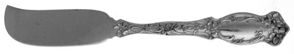Violet (Slvp, 1905, SL & GH Rogers, No Monograms) Flat Handle Butter Spreader