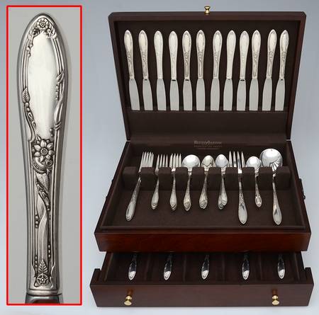 Virginian (Sterling, 1942, No Monograms) 63 Piece Set