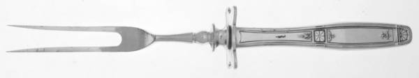 Virginian (Silverplate, 1929) Small Steak Carving Fork with Stainless Prongs