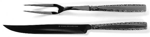 Via Roma (Stainless) Large 2-Piece Roast Carving Set w/Stainless Blade