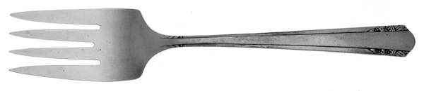 Vista (Silverplate, 1940) Medium Solid Cold Meat Serving Fork