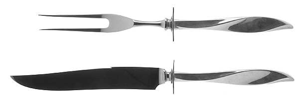 Vivant (Sterling, 1961) Small Stainless Blade 2-Piece Steak Carving Set