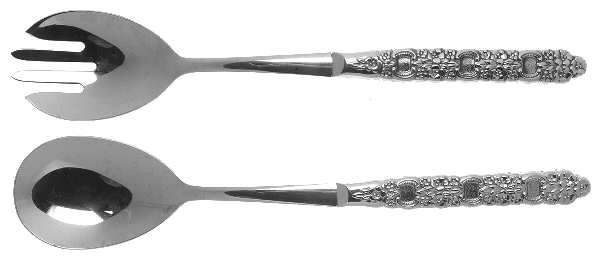 Viola-Voila (Stainless) 2 Pc Salad Set with Stainless Bowl