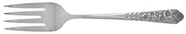 Ward Bouquet (Silverplate, 1936) Medium Solid Cold Meat Serving Fork