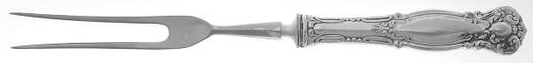 Warwick (Silverplate, 1901) Small Steak Carving Fork with Stainless Prongs