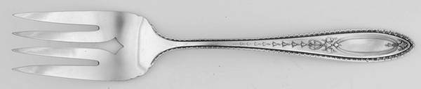 Wanda-Viennese (Silverplate, 1927) Medium Solid Cold Meat Serving Fork