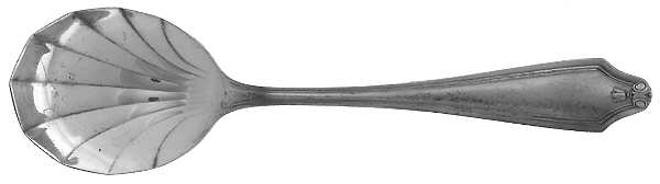 Whittier-Waldorf-Emerson-Claridge  Sugar Shell Spoon