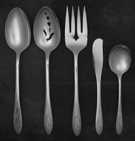 White Lily (Stainless) 5 Piece Hostess Set
