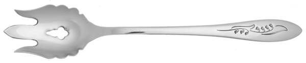 White Lily (Stainless) Vegetable Serving Fork Solid  HC