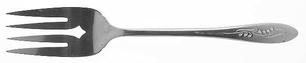 White Lily (Stainless) Medium Solid Cold Meat Serving Fork