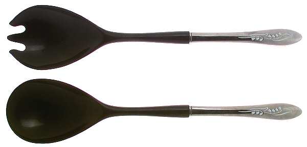White Lily (Stainless) Plastic Bowl 2-Piece Salad Set