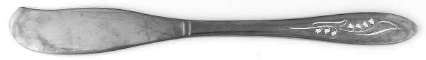 White Lily (Stainless) Flat Handle Butter Spreader