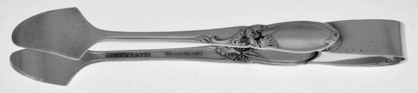 White Orchid (Silverplate, 1953) Sugar Tongs Solid HC