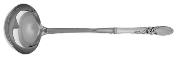 White Orchid (Silverplate, 1953) Soup Ladle with Stainless Bowl HC