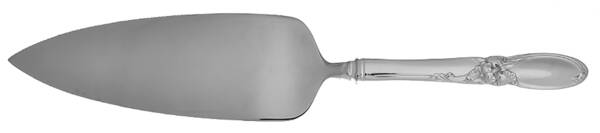 White Orchid (Silverplate, 1953) Pie Server with Serrated Stainless Blade HC