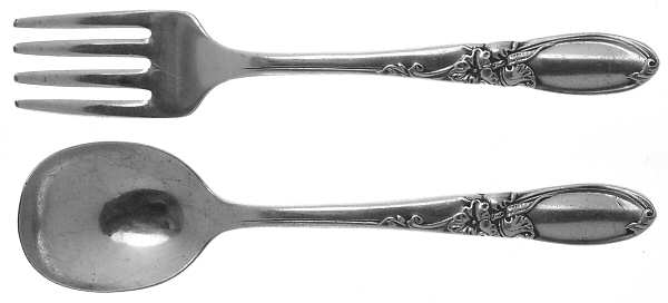 White Orchid (Silverplate, 1953) 2 Pc Baby Set (BF, BS)