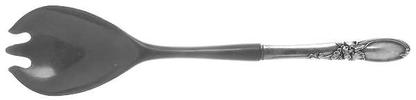 White Orchid (Silverplate, 1953) Salad Serving Fork with Plastic Prongs